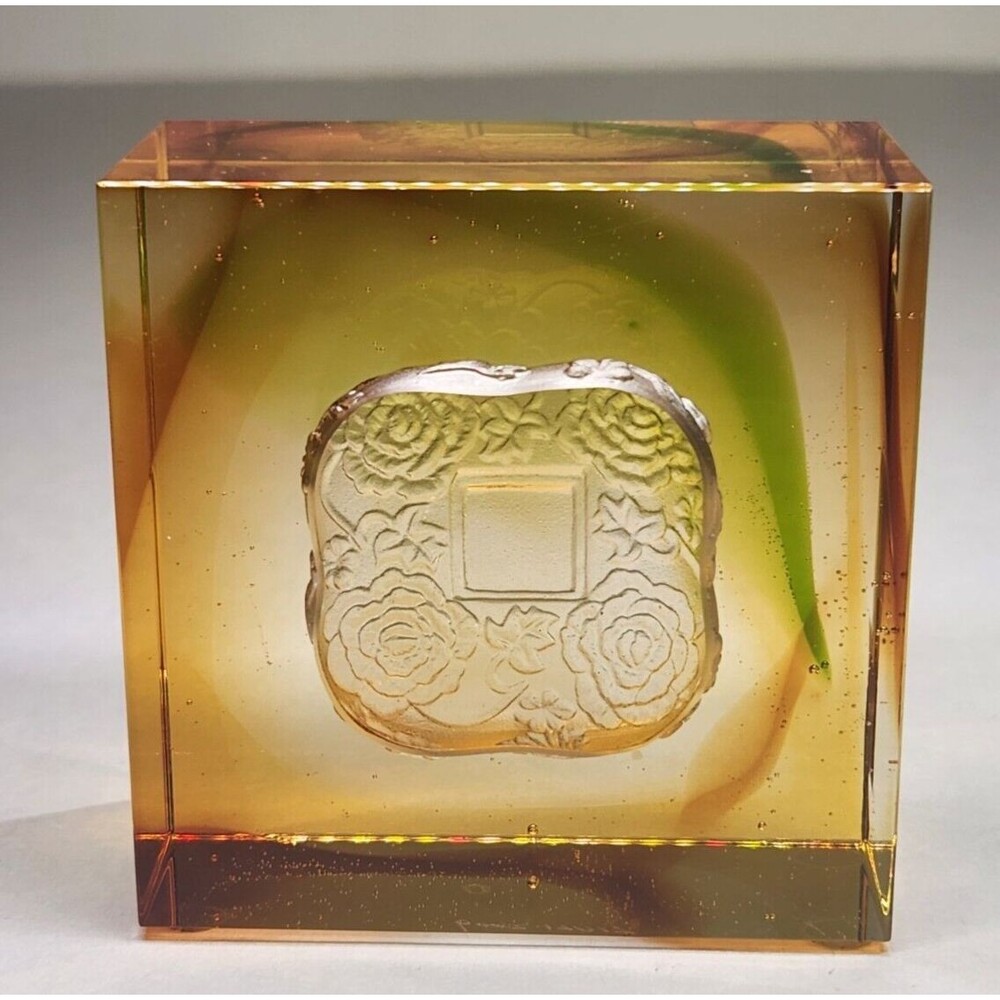 Liuli Crystal Glass Paperweight Complete Magnificence Signed Pate De Verre - Picture 7 of 16